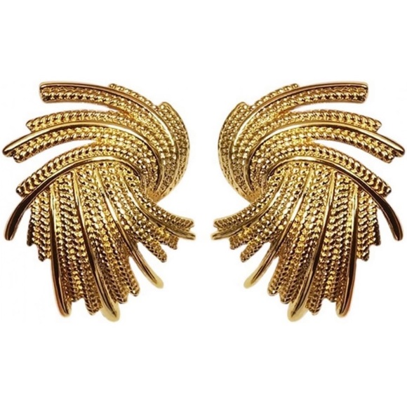 Boutique 9 | Jewelry | Elegant Geometric Gold Color Metal Drop Earrings ...